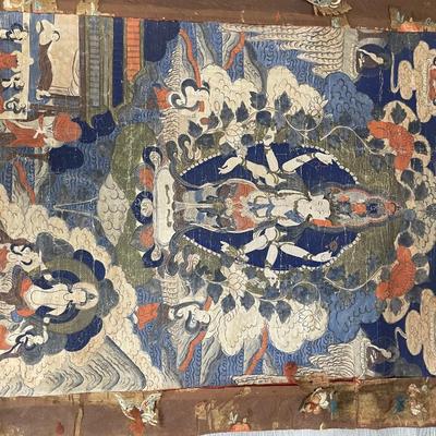Qing Dynasty Tibetan Thangka/ Circa 1700s