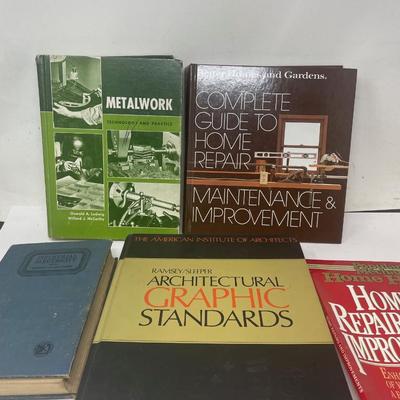 Collection of 5 Books on Industrial Mechanics, Architect, Metal Work