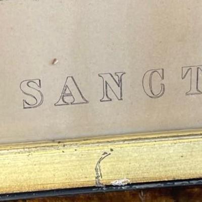 Original Henry Landseer 1800s "Sanctuary" Lithograph Print