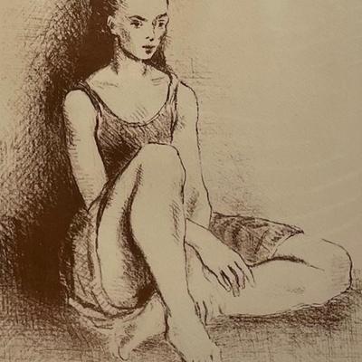 Moses Soyer (1899-1974) Ballet Dancer Lithograph