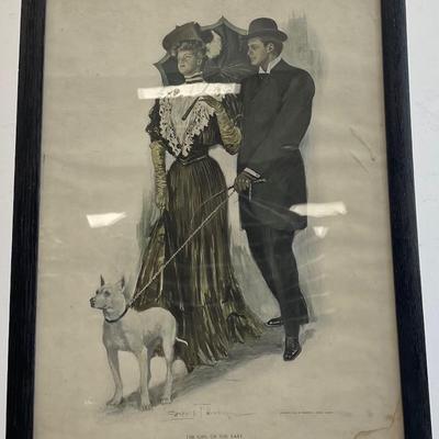 Clarence F. Underwood Lithograph "The Girl of the East"