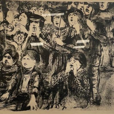 Anatoli Lvovich Kaplan Style Lithograph Artist Proof