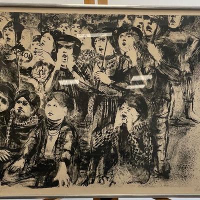 Anatoli Lvovich Kaplan Style Lithograph Artist Proof