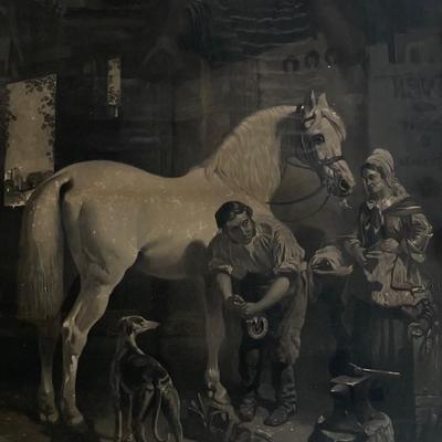 John Frederick Herring Sr. Feeding The Horse Engraving