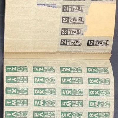 WWII War Ration Book w/ Stamp