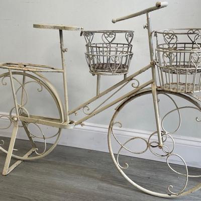 Outdoor Wrought Iron Bicycle Flower Wack Stand