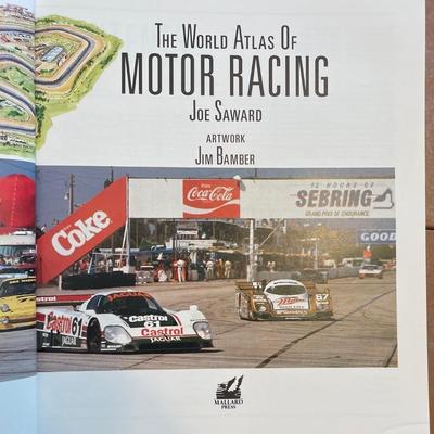1989 THE WORLD ATLAS OF MOTOR RACING; Hardcover; ISBN: 0792450175 English Mint Condition
