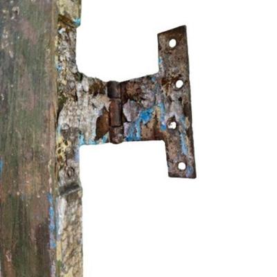 Pair of Heavy Wood and Metal Doors
