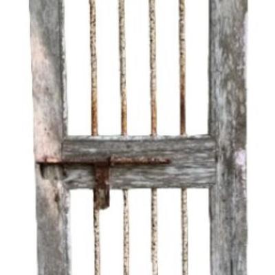 Heavy Wood and Metal Door