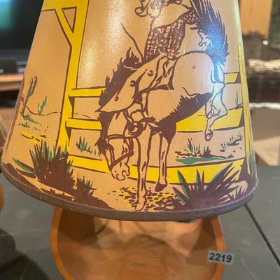Cowboy western stirrup lamps