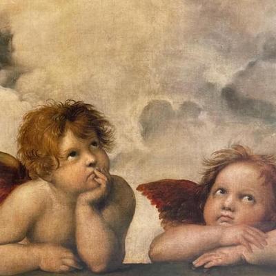 Raphael Sanzo Sistine Madonna Cherub Put Angels Print