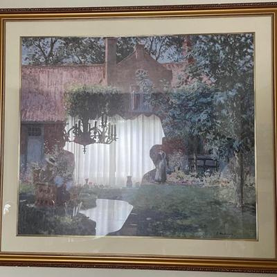Framed Monet Print on Paper