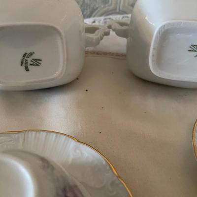 Vista Aleged Portugal Tea Cups/Saucers, Creamer/Sugar Pot Set