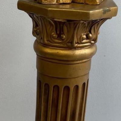 Two Gilt Cherubs on Gilt Stand
