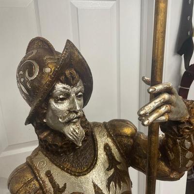 Vintage Tall Conquistador Figurine Lamp