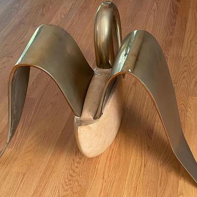 Heavy Brass Swan Art Deco Base