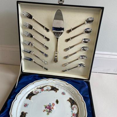 Limoge Plate/Spoon/Knife Collection in a Box;
