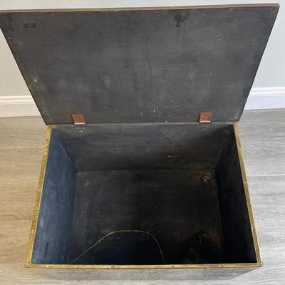 Vintage Brass Coal/Log Fireplace Fireside Box