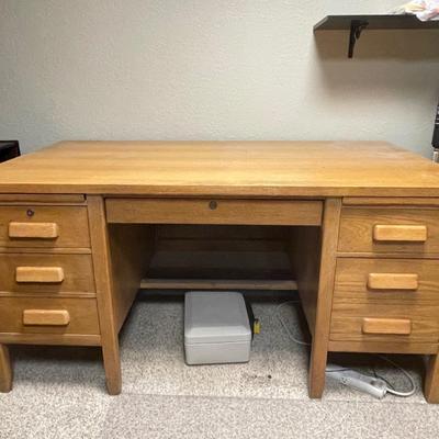 Heavy duty wood desk