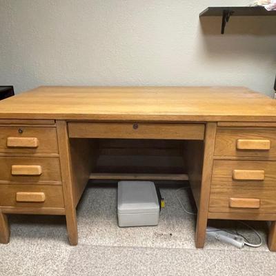 Heavy duty wood desk