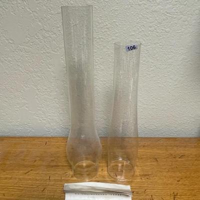 2 hurricane lamp shades
