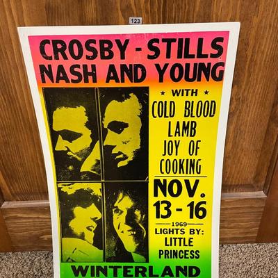 Crosby,Stills and Nash concert poster