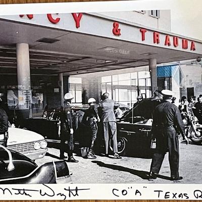 JFK Assassination Texas Ranger Milton Wright signed photo