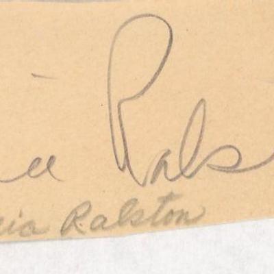 Marcia Ralston original signature