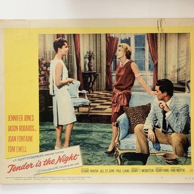 Tender is the Night 1962 vintage lobby card