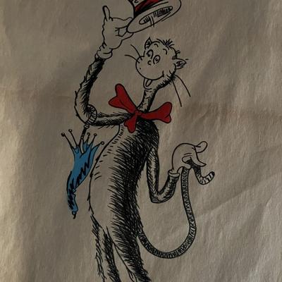 Unknown artist Cat in the Hat hand drawn sketch
