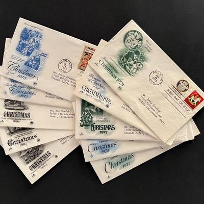 Lot of 10 Christmas FDC's