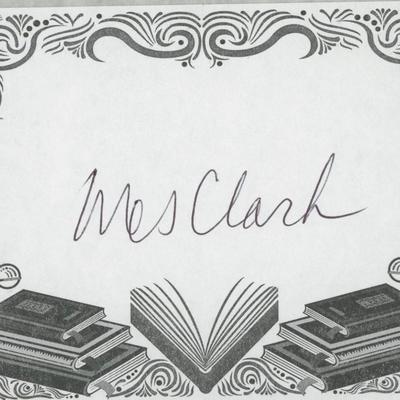 Wes Clark signed bookplate