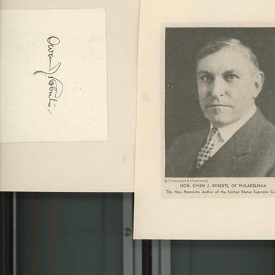 Owen J. Roberts signature cut