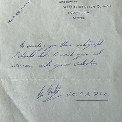 British military Ian Frazier signed note 