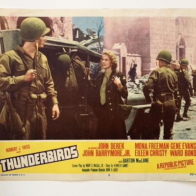 Thunderbirds original 1952 vintage lobby card