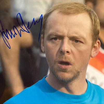 Simon Pegg signed movie photo