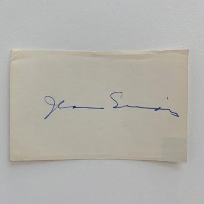 Jean Simmons original signature