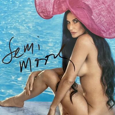 Strptease Demi Moore signed photo