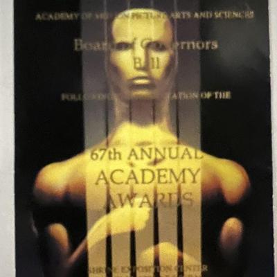 Original 1995 Admission Ticket to 67th Annual Academy Awards 