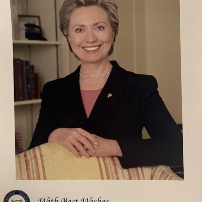 Hillary Clinton facsimile signed photo