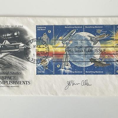 Physics researcher James Van Allen signed cover