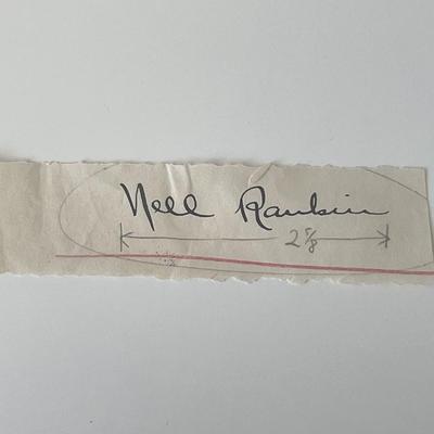 Nell Rankin original signature