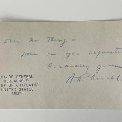 Army General W.R. Arnold signed cover