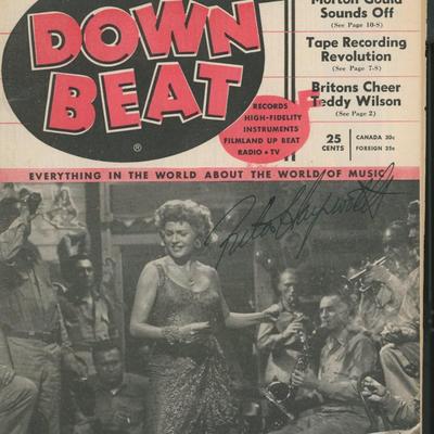 Rita Hayworth signed magazine. GFA Authenticated