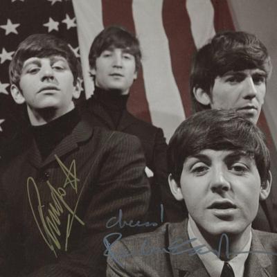 The Beatles vintage photo autographed by Paul McCartney and Ringo Starr