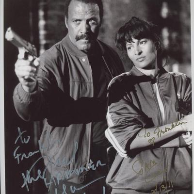 Fred "The Hammer" Williamson and Pam Grier signed movie photo