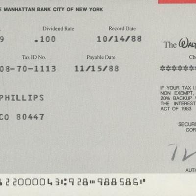 Delores Phillips personal check 