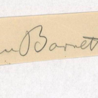 Vince Barnett original signature