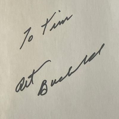 Washington Post Columnist Arth Buchwald autograph note