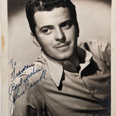 John Carroll Signed Photo